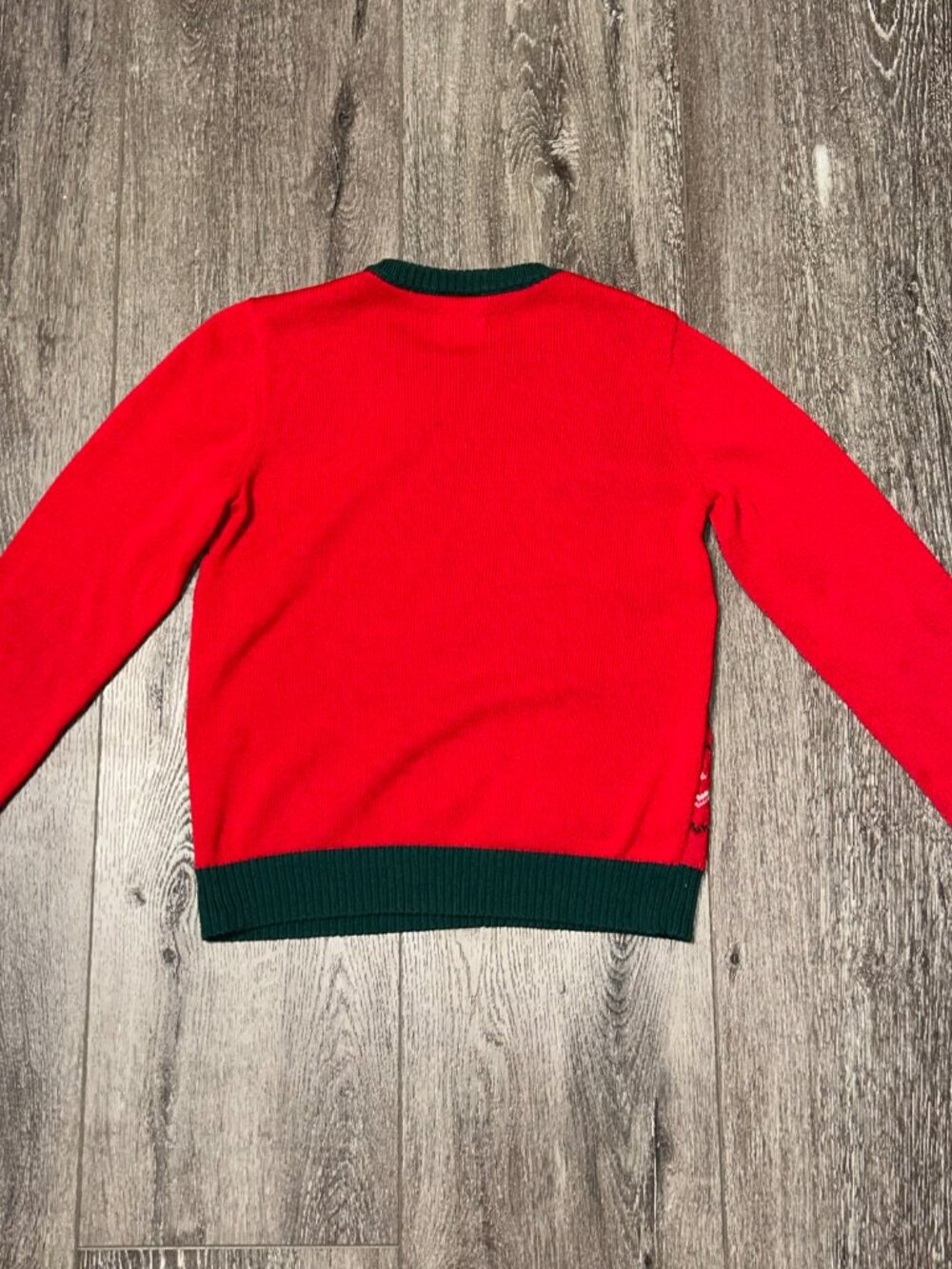 Youth Merry Grinchmas Grinch Sweater Ugly Christmas Jumping Beans Size 10 Red - Picture 4 of 4